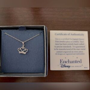Disney Silver Crown Necklace
